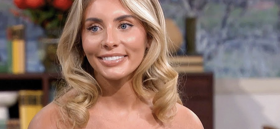 Adult film star Bonnie Blue appears on a morning show.